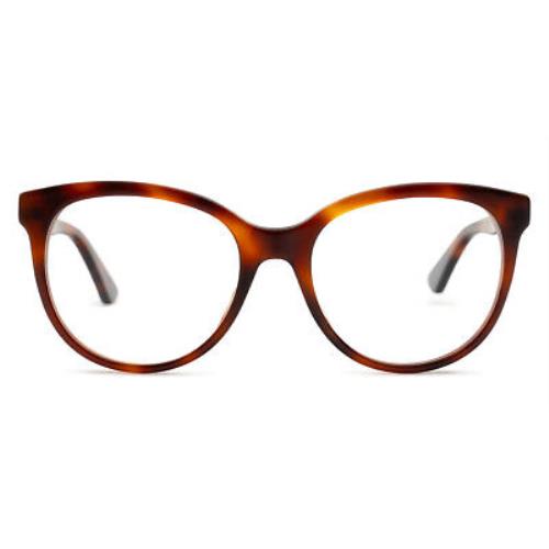 Gucci GG0329O Eyeglasses Women Havana Cat Eye 53mm