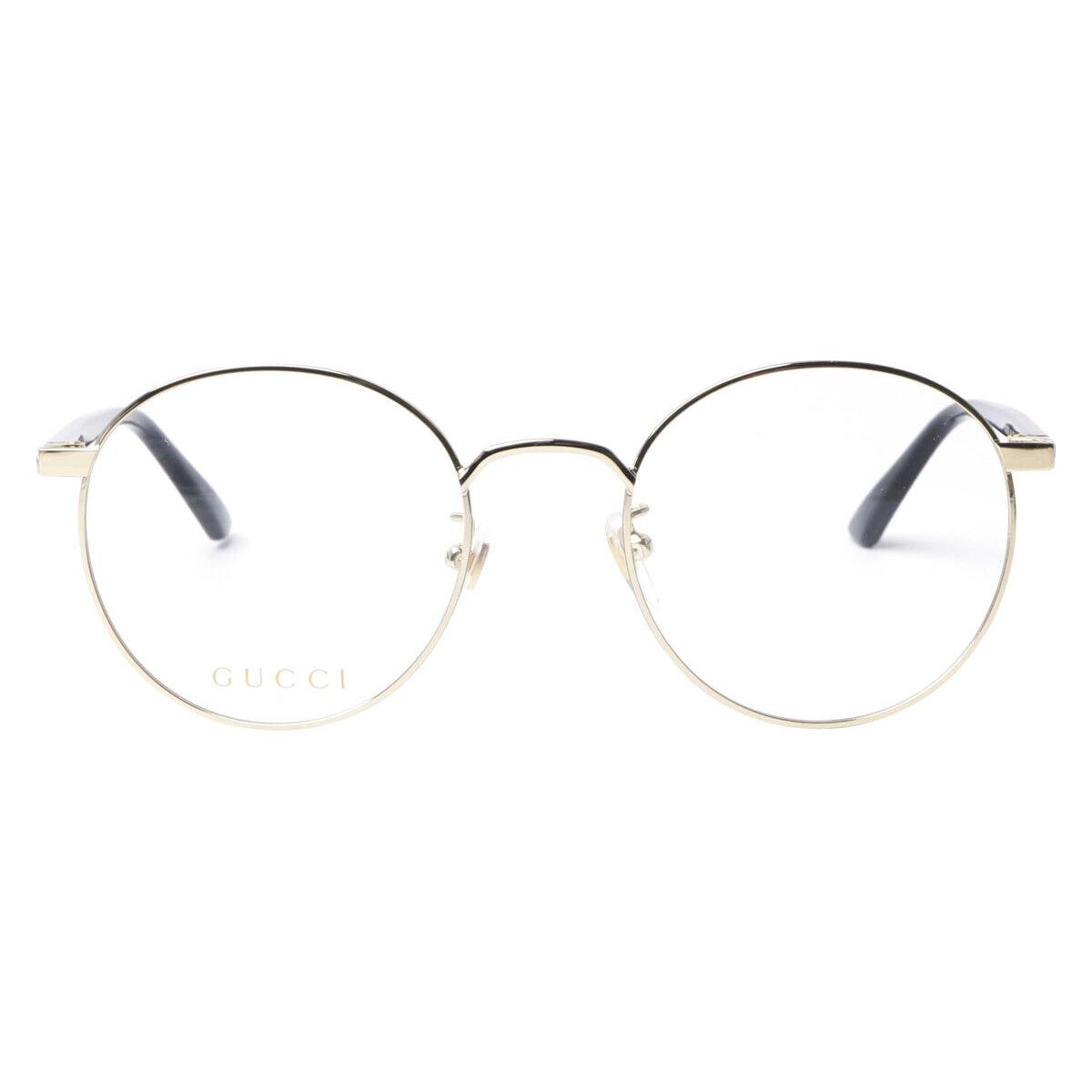 Gucci GG0297OK Eyeglasses Unisex Black Round 52mm