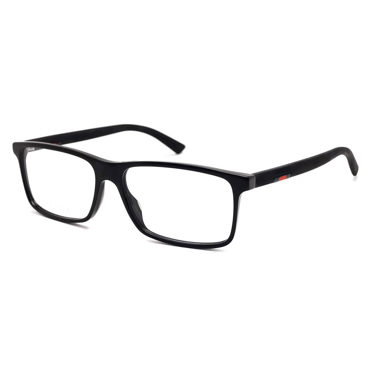 Gucci GG0424O Eyeglasses Men Black Rectangle 58mm