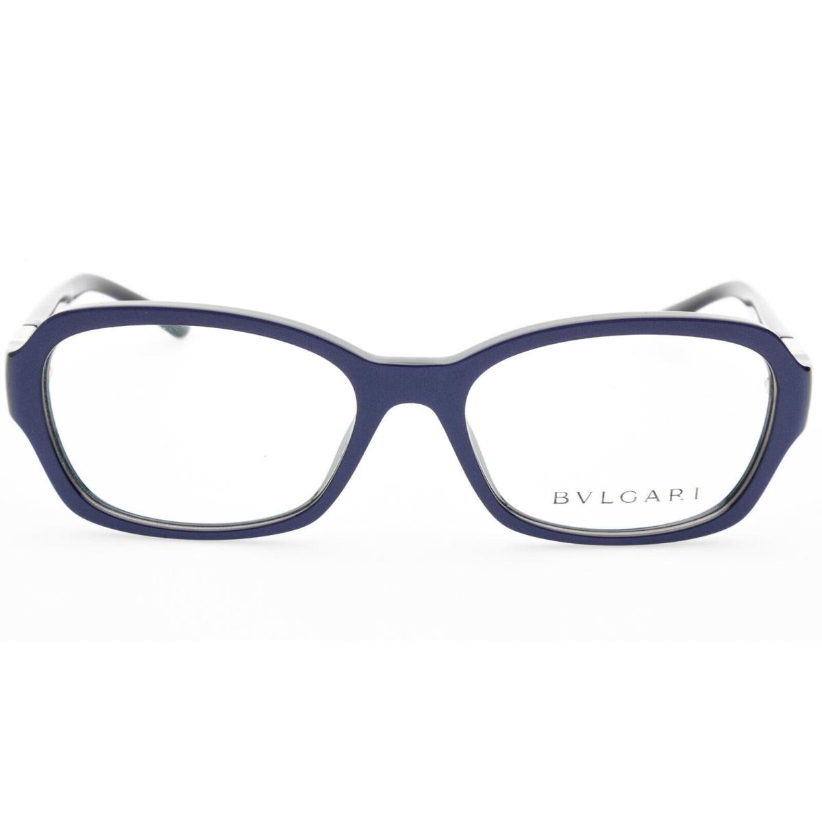 Bvlgari 4071-B 5201 Top Blue On Black Eyeglasses Glasses 53-16-135mm Italy