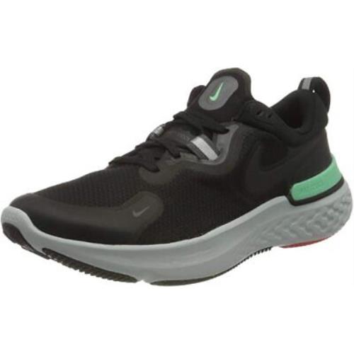 Nike Men`s React Miler Running Shoe Black/iron/grey Green 10.5 D M US