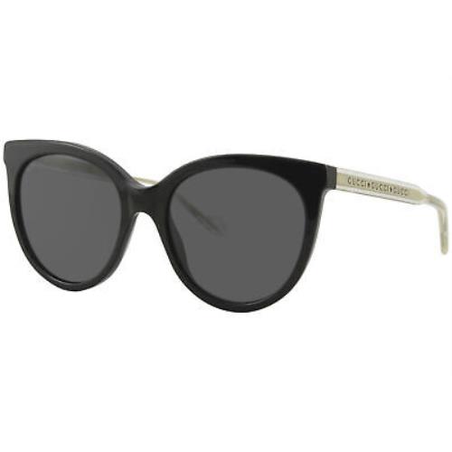 Gucci GG0565S 001 Sunglasses Women`s Black-crystal/grey Lenses Cat Eye 54mm