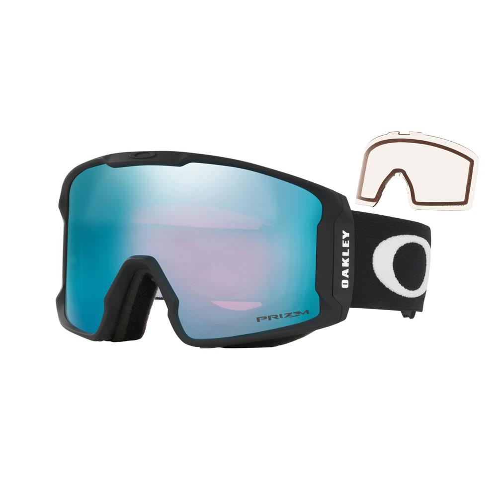 Oakley Line Miner L Goggles -new- Oakley Line Miner L Goggle+ Warranty Mat Black / 13% Sapphire+ 65% Clear Prizm