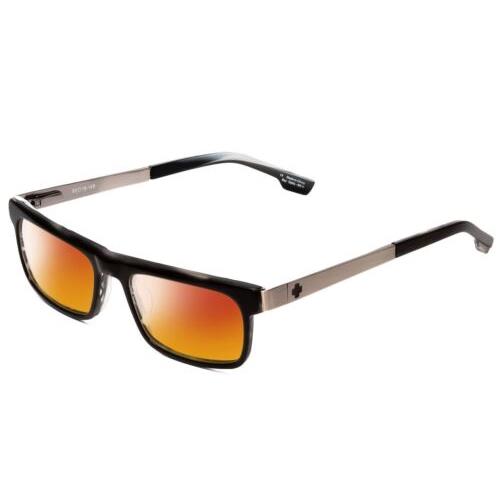 Spy Optics Clive Designer Polarized Sunglasses Black Horn 53mm Choose Lens Color Red Mirror Polar