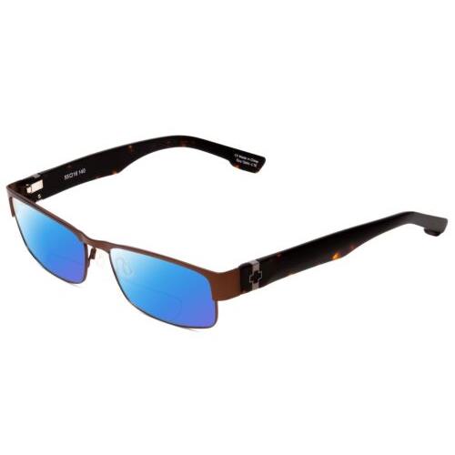 Spy Optics Trenton Polarized Bifocal Sunglasses in Brown Tortoise 55mm 41 Option Blue Mirror