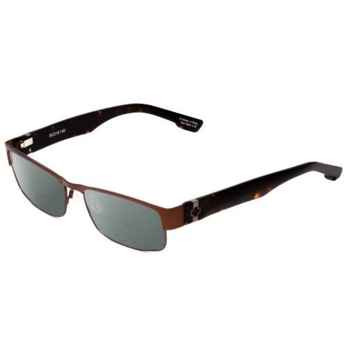 Spy Optics Trenton Polarized Bifocal Sunglasses in Brown Tortoise 55mm 41 Option Grey