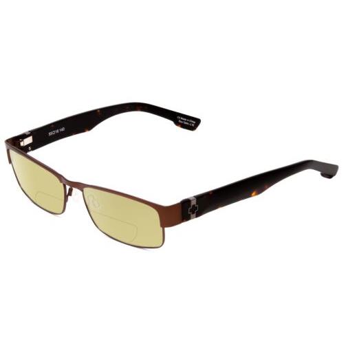 Spy Optics Trenton Polarized Bifocal Sunglasses in Brown Tortoise 55mm 41 Option Yellow