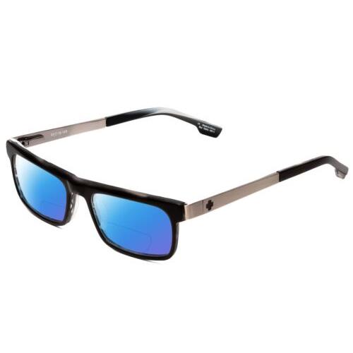 Spy Optic Clive Polarized Bifocal Sunglasses Black Horn Gun Metal 53mm 41 Option Blue Mirror