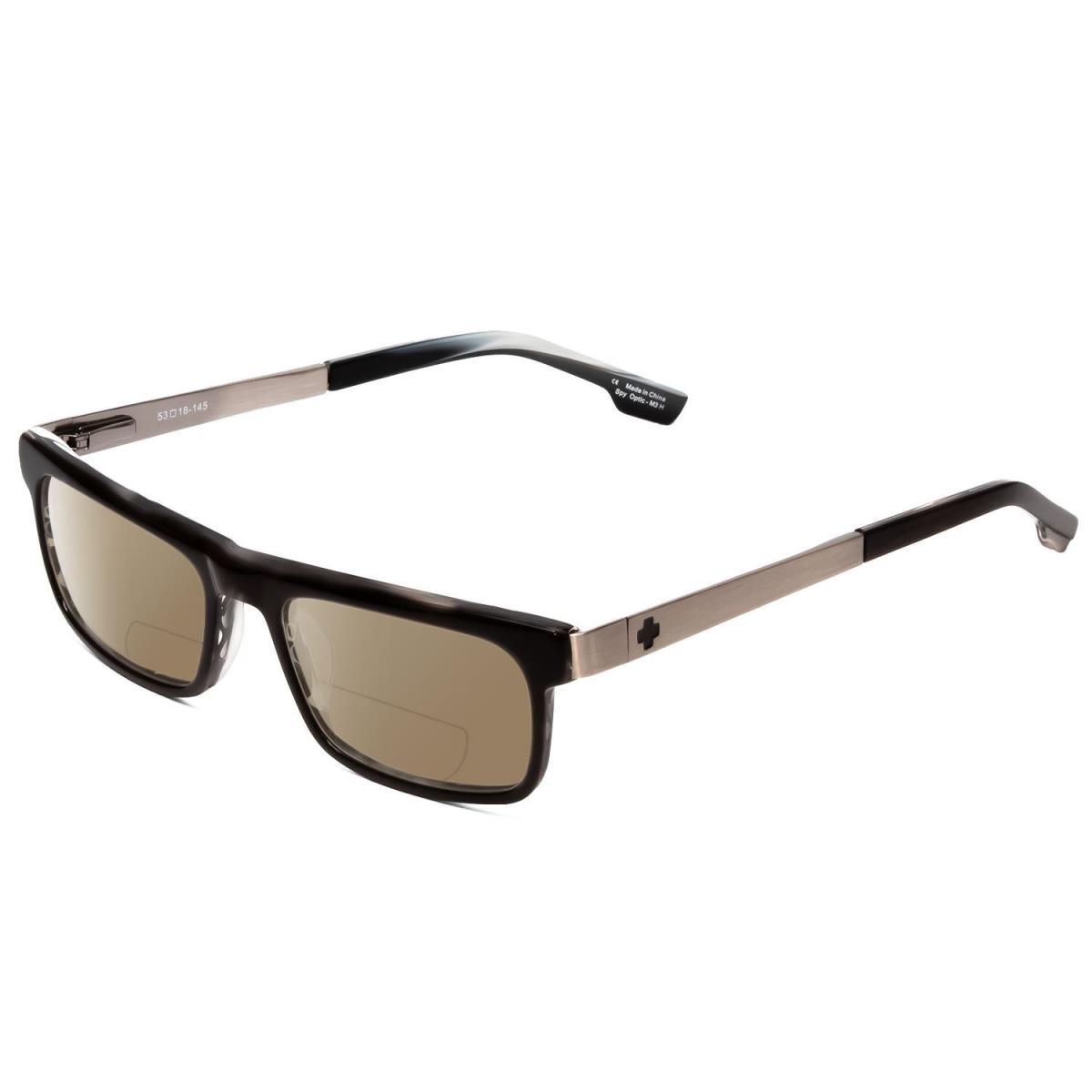 Spy Optic Clive Polarized Bifocal Sunglasses Black Horn Gun Metal 53mm 41 Option Brown