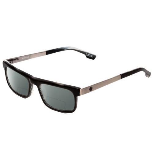 Spy Optic Clive Polarized Bifocal Sunglasses Black Horn Gun Metal 53mm 41 Option Grey