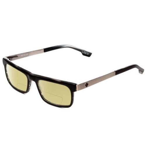 Spy Optic Clive Polarized Bifocal Sunglasses Black Horn Gun Metal 53mm 41 Option Yellow