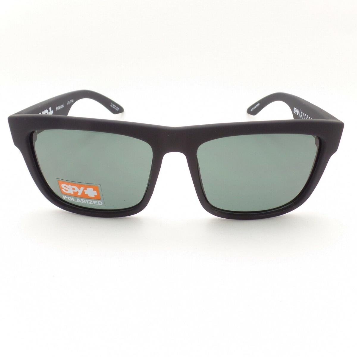 Spy Optics Discord Soft Matte Black Polarized Green Grey Sunglasses