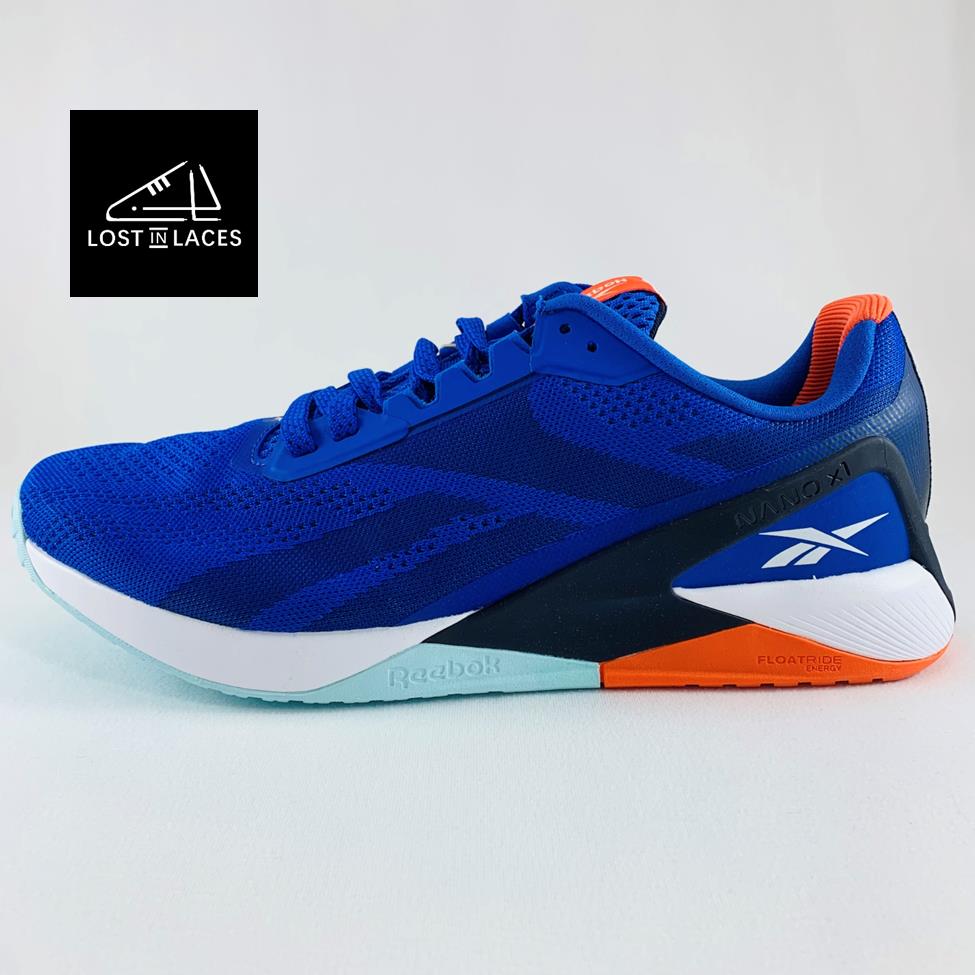 Reebok Nano X1 Blue Crossfit Sneakers Men`s Sizes Training Shoes FY3534