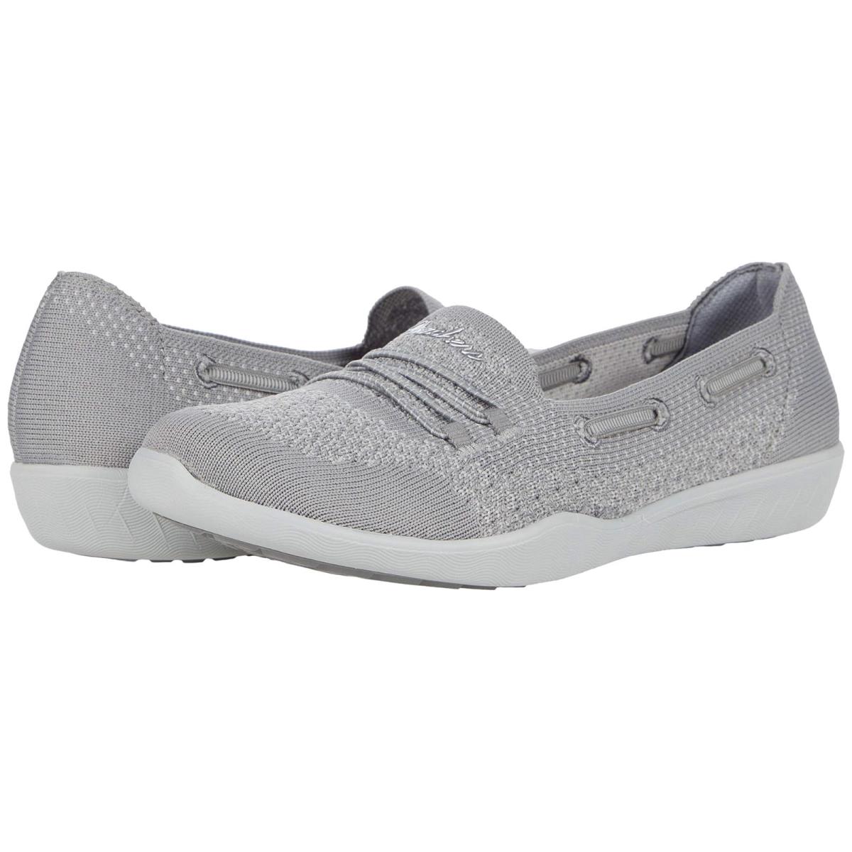 Woman`s Sneakers Athletic Shoes Skechers Newbury St. - Easily Adored Gray