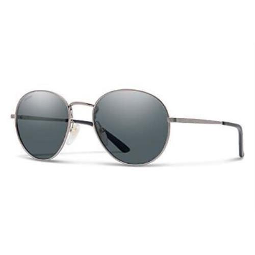 Smith Optics Prep Unisex Round Sunglasses Matte Gun Metal Silver/polarized Gray