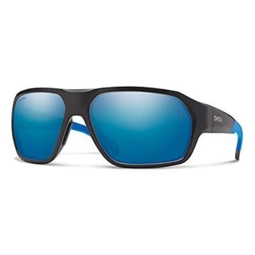 Smith Optic Deckboss Sunglasses Black Blue/chromapop Glass Polarized Blue Mirror