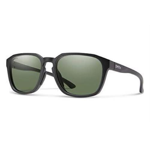 Smith Optics Contour Square Sunglasses in Black Chromapop Polarized Gray Green