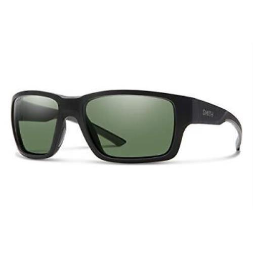 Smith Optic Outback Square Sunglasses Matte Black/chromapop Polarized Gray Green