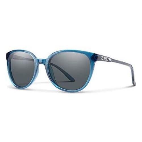 Smith Optic Cheetah Ladies Cateye Sunglasses in Cool Blue Crystal/polarized Gray