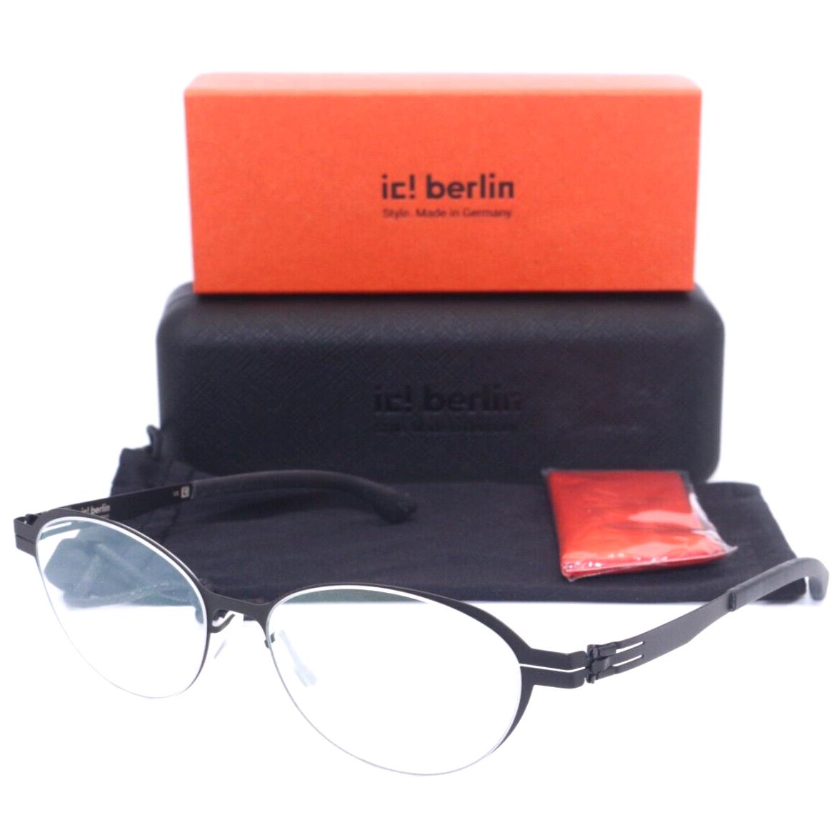 IC Berlin Acoustic Black Round Designer Frames Eyeglasses 51-16