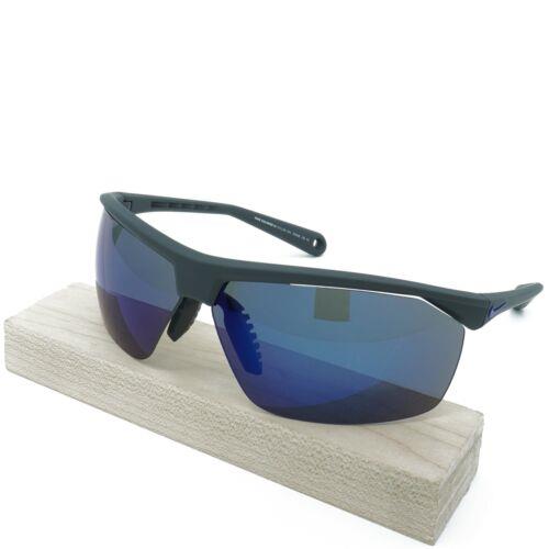 EV1128-014 Mens Nike Tailwind 12 Sunglasses - Shiny Magnet Grey/ Deep Royal Blue Frame