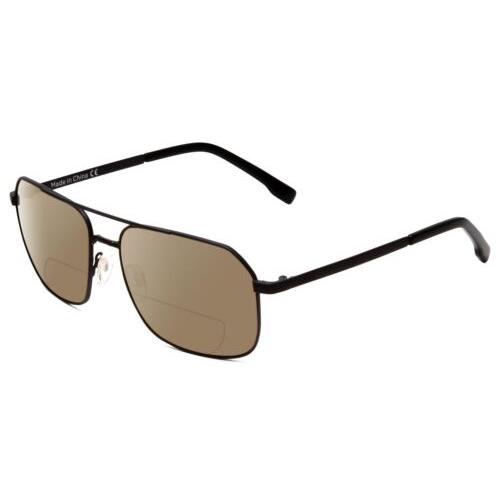 Bolle Navis Polarized Bi-focal Sunglasses Matte Gun Metal Black 58mm Lens Option Brown