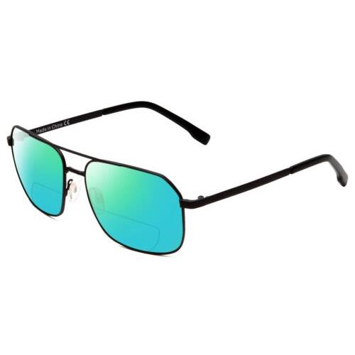 Bolle Navis Polarized Bi-focal Sunglasses Matte Gun Metal Black 58mm Lens Option Green Mirror