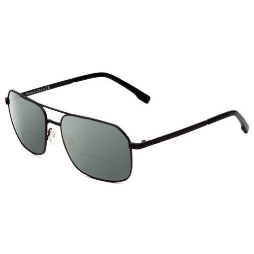 Bolle Navis Polarized Bi-focal Sunglasses Matte Gun Metal Black 58mm Lens Option Grey
