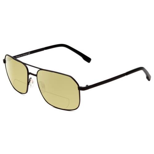 Bolle Navis Polarized Bi-focal Sunglasses Matte Gun Metal Black 58mm Lens Option Yellow