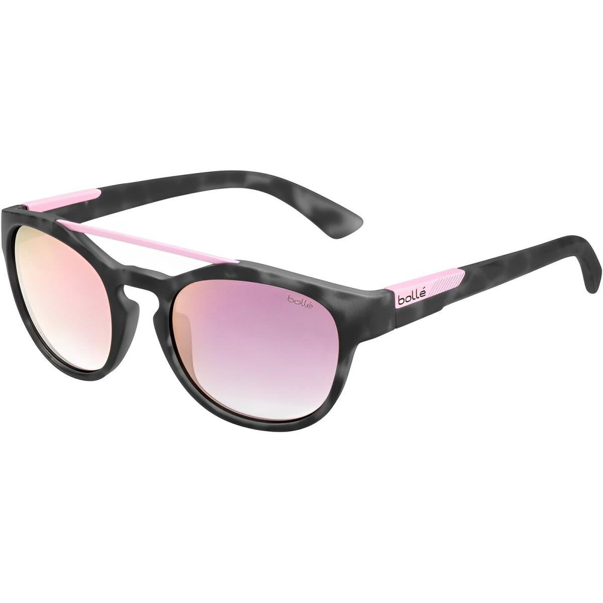 Bolle Sunglasses - Boxton 12514- Black Tortoise/pink Mirror 52 mm