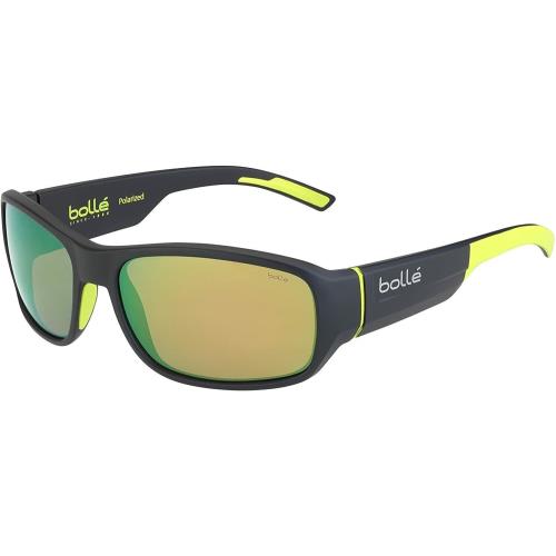 Bolle Sunglasses - Heron 12380- Matte Dark Gray/yellow Mirror 60 mm