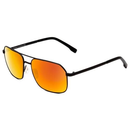 Bolle Navis Square Sunglasses Matte Gun Metal Black/brown Fire Red Mirror 58 mm