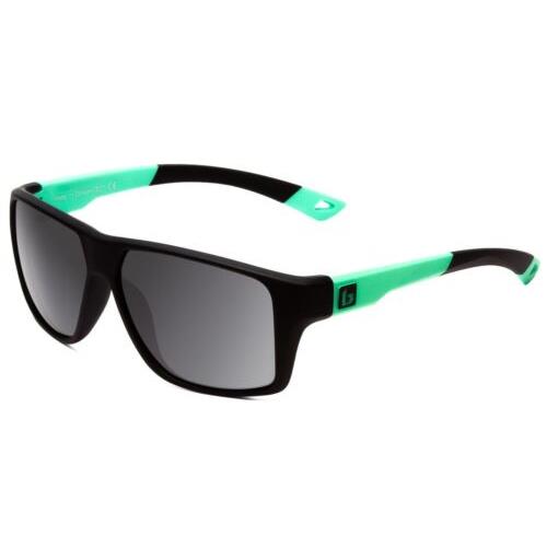 Bolle Brecken Floatable Polarized Sunglasses in Matte Black Mint Green/grey 57mm