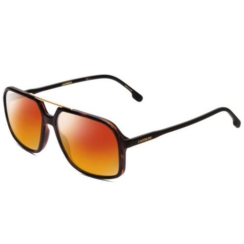 Carrera 229-S Unisex Polarized Sunglasses in Tortoise Brown Gold 59 mm 4 Options Red Mirror Polar