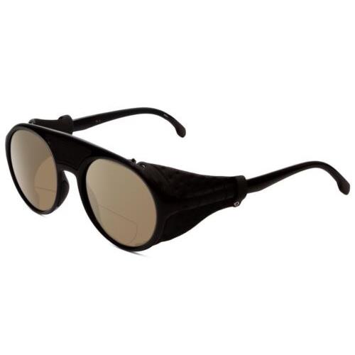 Carrera Hyperfit Unisex Polarized Bi-focal Sunglasses in Black Gray Leather 54mm
