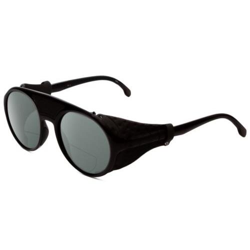 Carrera Hyperfit Unisex Polarized Bi-focal Sunglasses in Black Gray Leather 54mm Grey