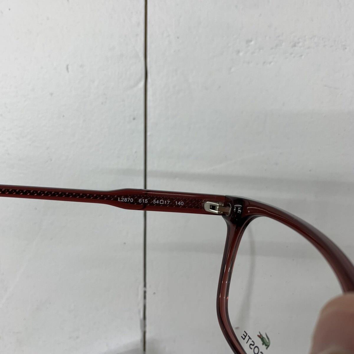 Lacoste L2870 Mens Red Eyeglass Frames Size 54/17/140