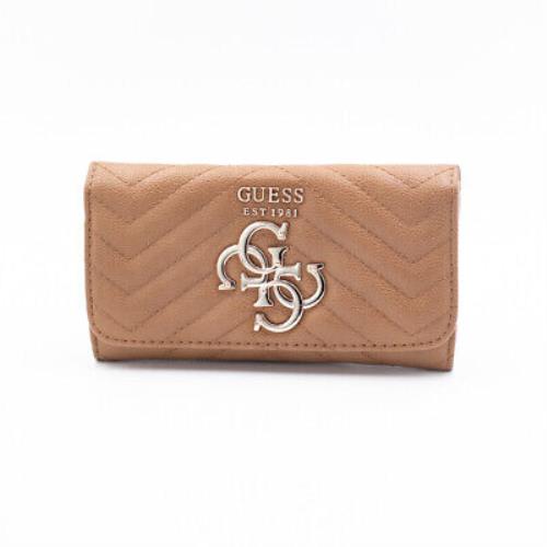 Guess 1984 Slg Slim Clutch Wallet In Tan W/gold Intertwined Logo - VG729451