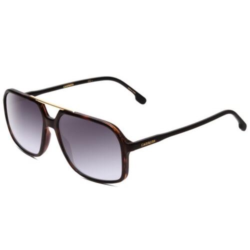 Carrera 229-S Unisex Square Sunglasses in Tortoise Gold/green Grey Gradient 59mm