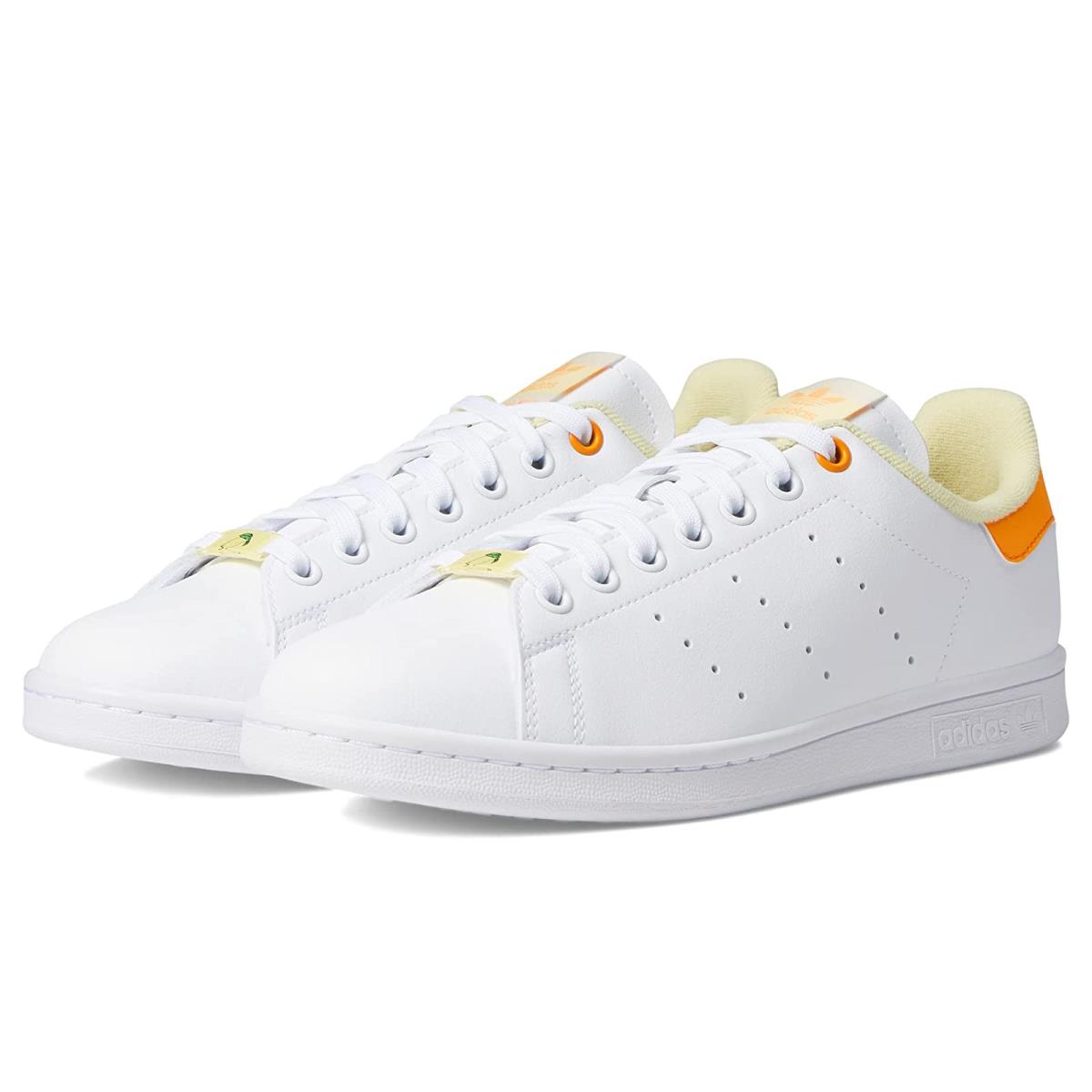 Woman`s Sneakers Athletic Shoes Adidas Originals Stan Smith Her Vegan W White/Almost Yellow/Orange Rush