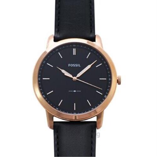 Fossil The Minimalist FS5376 Black Dial Men`s Watch Frees H - Black Dial