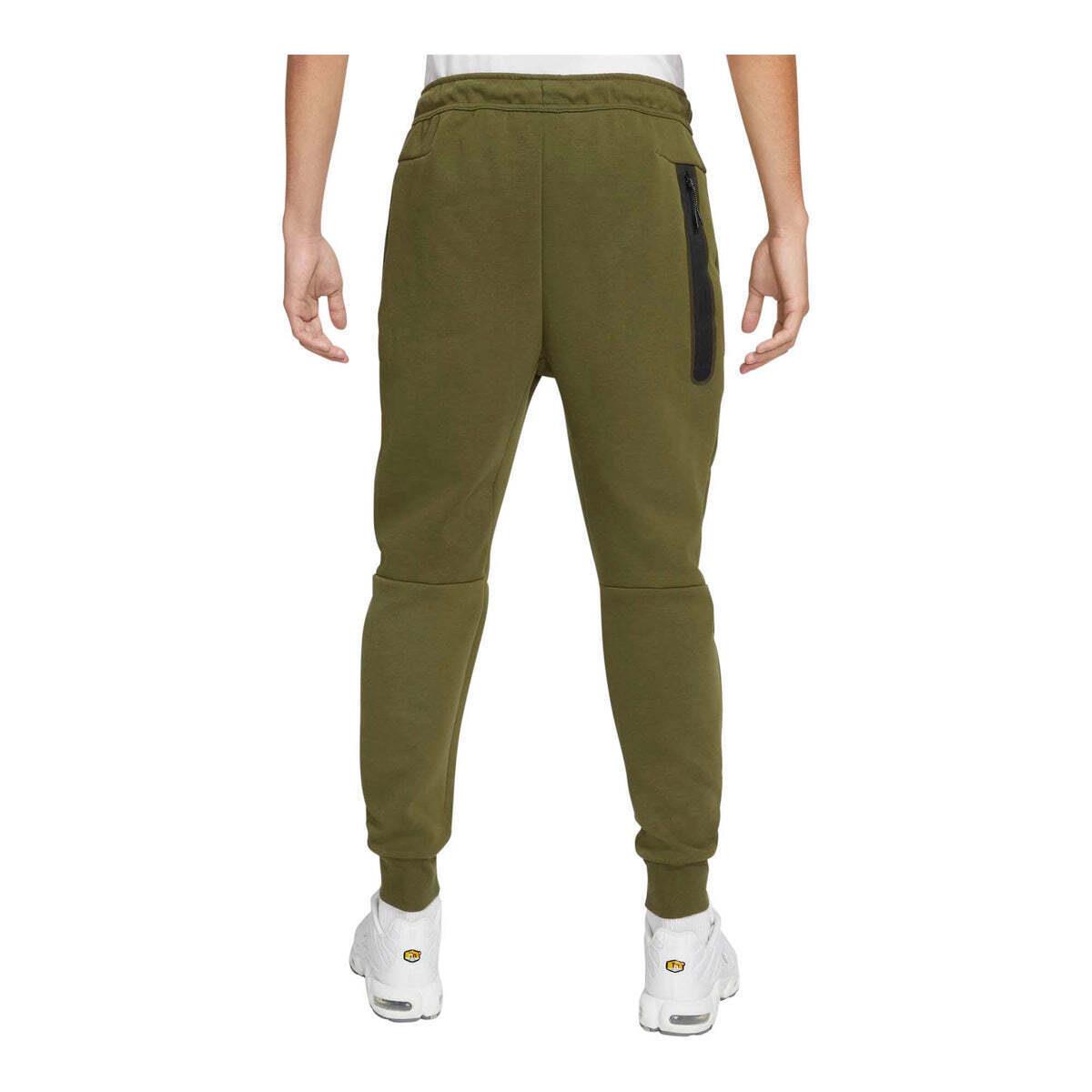 Men`s Nike Sportswear Tech Fleece Joggers `rough Green` CU4495 326 - Rough Green/Black