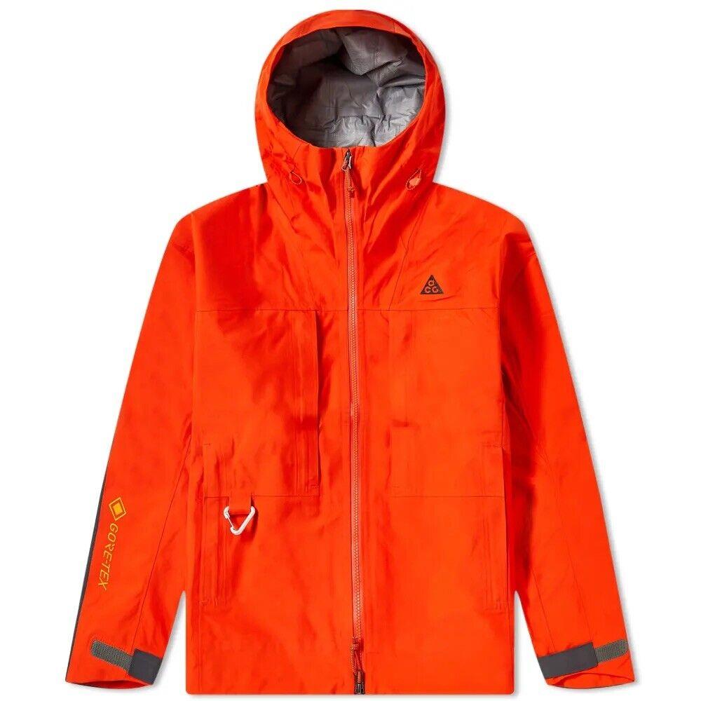 Nike Acg Misery Ridge Gore-tex Jacket Orange Black Grey CV0634-891 Men`s Large L