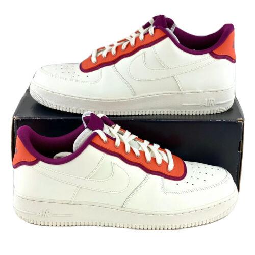 Nike Air Force 1 Low 07 LV8 Orange Berry Men`s Size 12.5 Shoes White AO2439 101