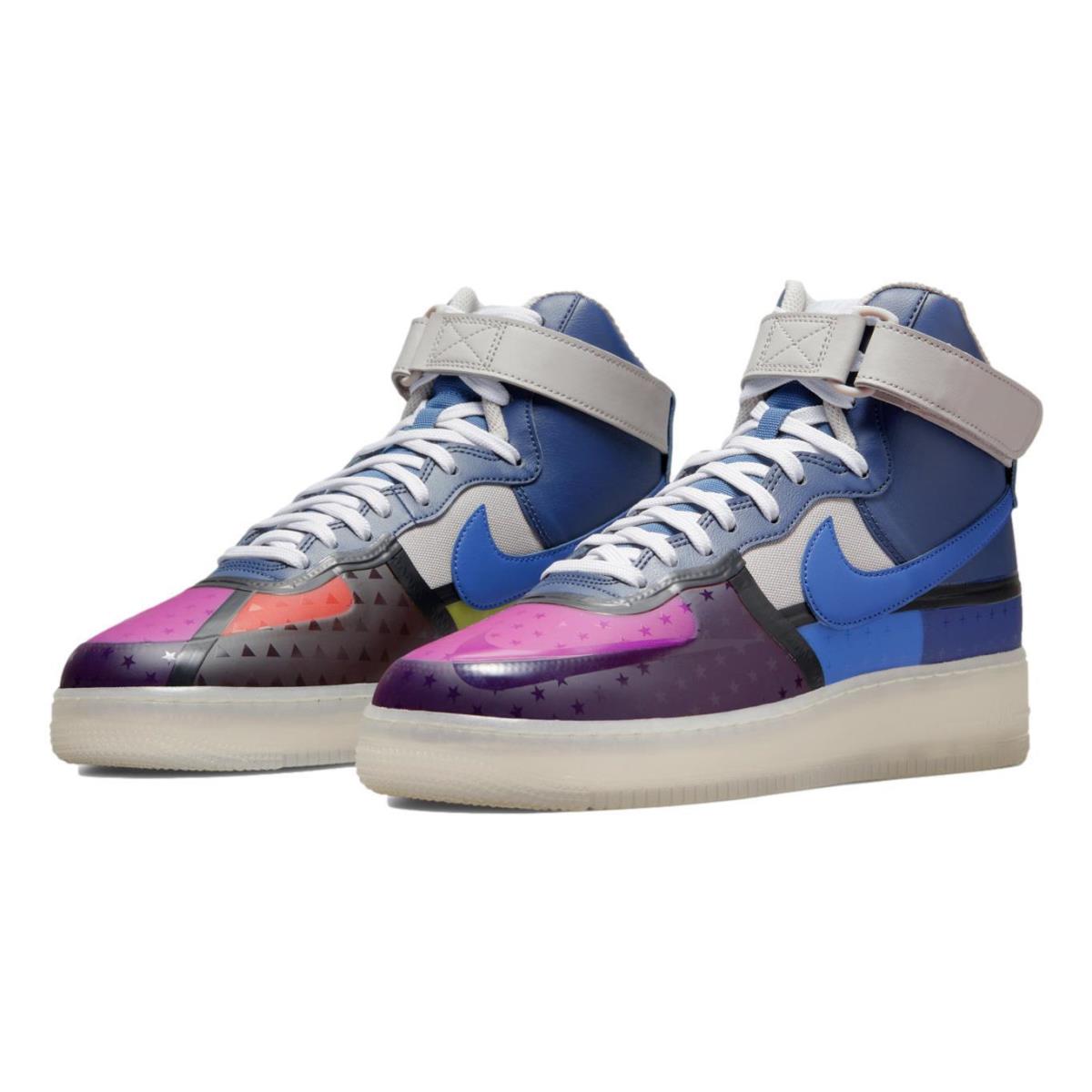 Nike Air Force 1 High `07 Premium Men`s Shoes DV1015-437 Thunder Blue Pink Prime