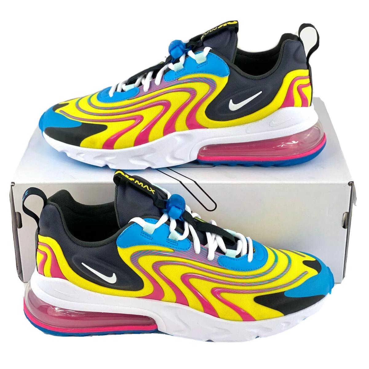 Nike Air Max 270 React Eng Watermelon Men`s Size 9 Shoes Yellow CD0113 400