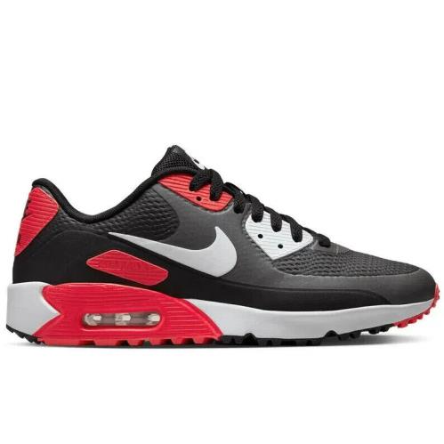 Nike Air Max 90 G Men`s Golf Shoes All Colors US Sizes 7-14 Iron Grey/Black/Infrared 23/White