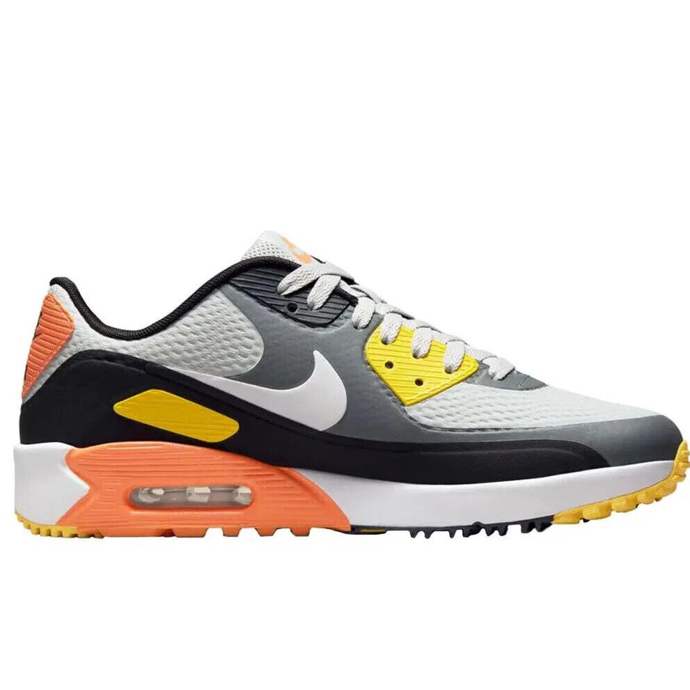 Nike Air Max 90 G Men`s Golf Shoes All Colors US Sizes 7-14 Smoke Grey/Black/Grey Fog/White