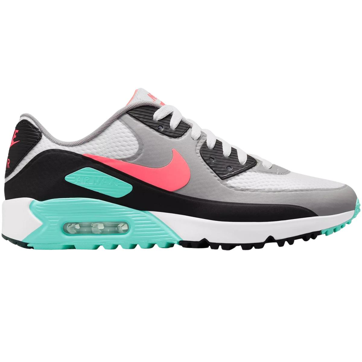 Nike Air Max 90 G Men`s Golf Shoes All Colors US Sizes 7-14 White/Hot Punch