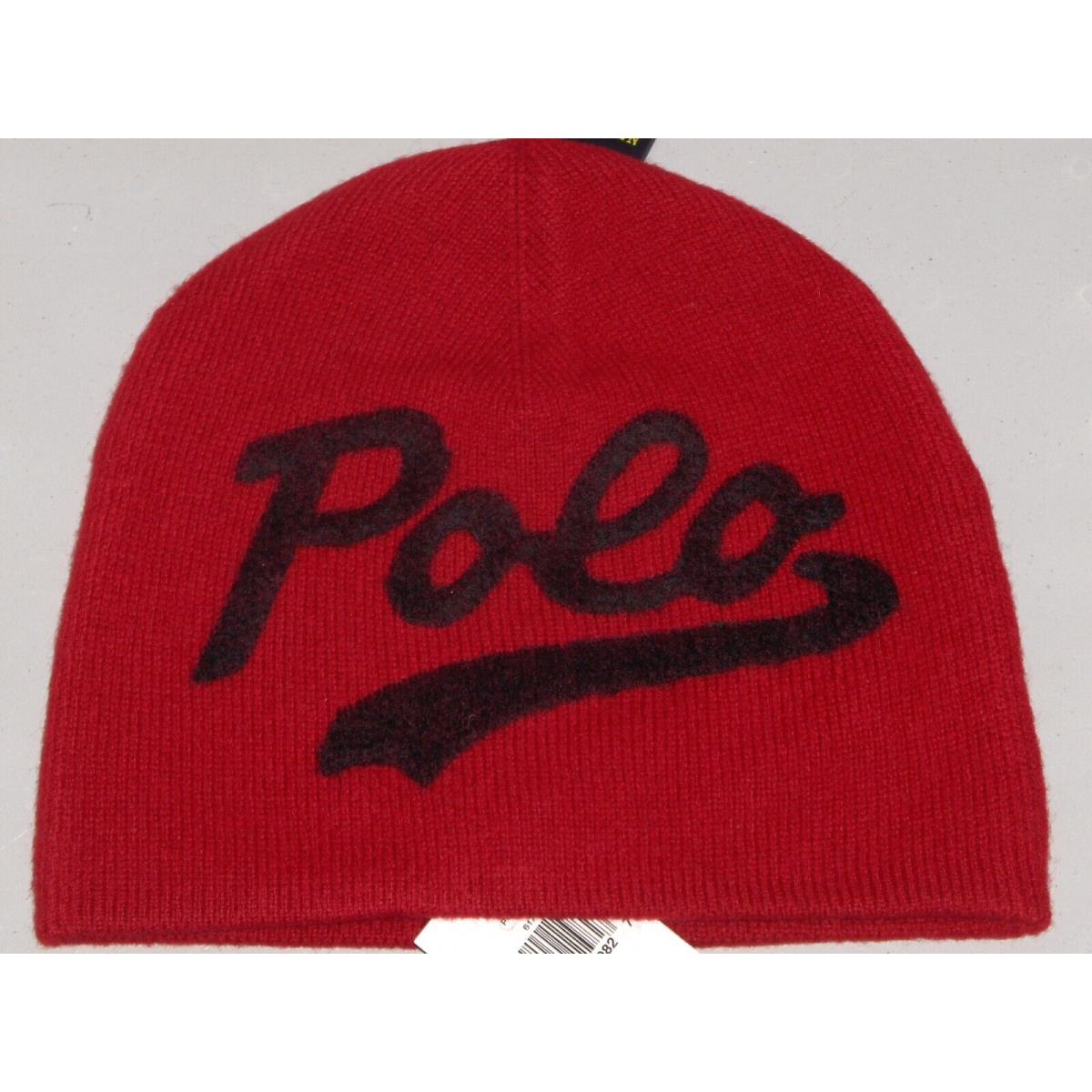 Polo Ralph Lauren Men`s College Vintage 1967 Wool Beanie Hat Skull Watch Cap Red